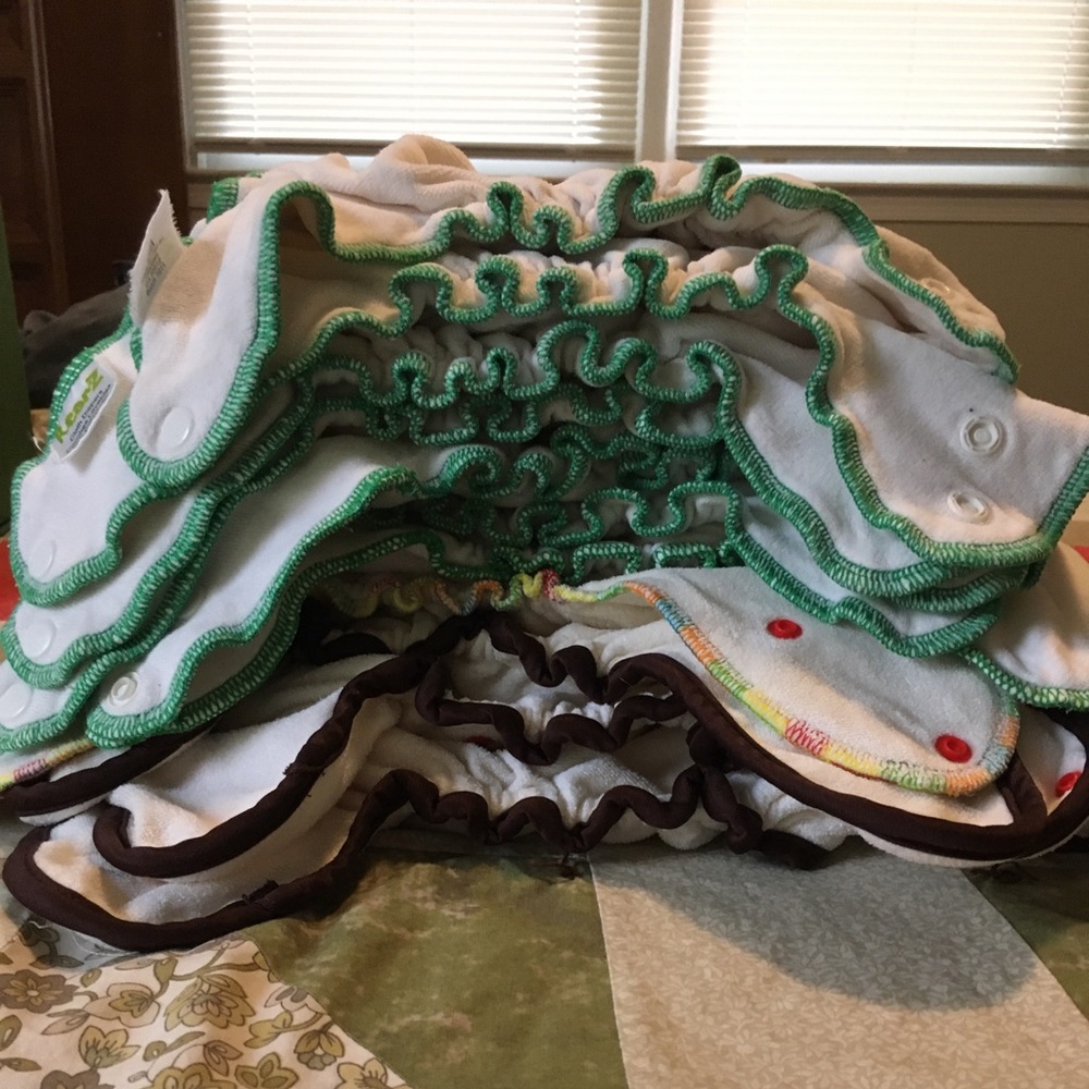 Fitted cloth diapers (4 total)